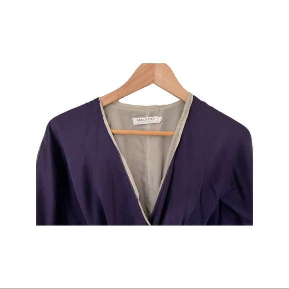 Narcissist Design Silk Wrap Dress - Picture 3 of 3